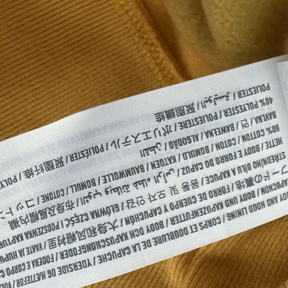 hollister Sleep mustard yellow Embroidered Logo pullover hoodie size L - Picture 5 of 6